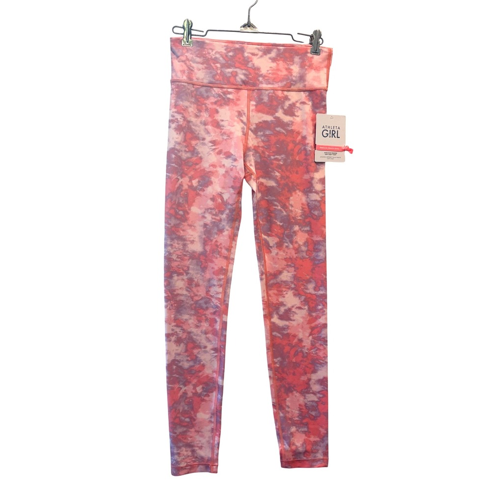ATHLETA Girl XL High Rise Printed Chit Chat Tights‎ Leggings NEW NWT
